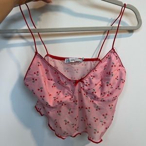 Pink Cherries Babydoll Tank